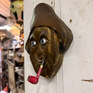 Figura Antigua de Marinero en Madera Tallada para Pared - imagen 3