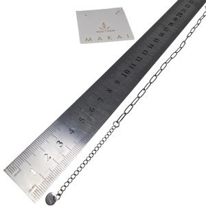 Pulsera Cadena Eslabón Paperclip Alargado Acero Quirúrgico Makai - imagen 2