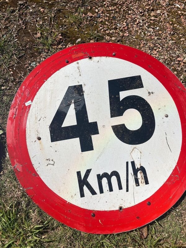 Cartel de señalización de velocidad 45 km/h, diámetro 75cm