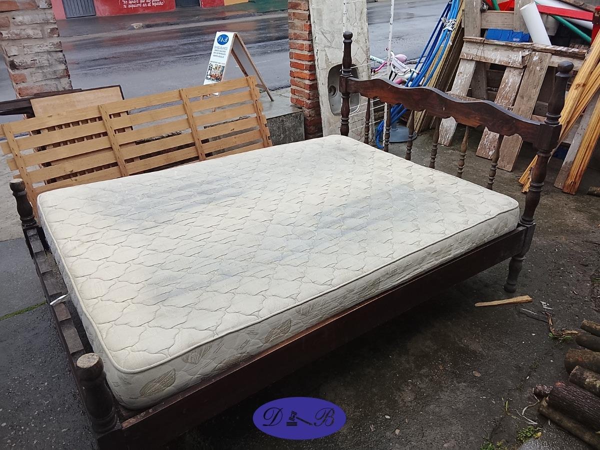 Cama de 2 plazas con colchón