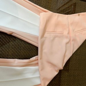 Pantalón Palazzo Naima Blanco y Rosa Talle S - Diseño Único - imagen 4