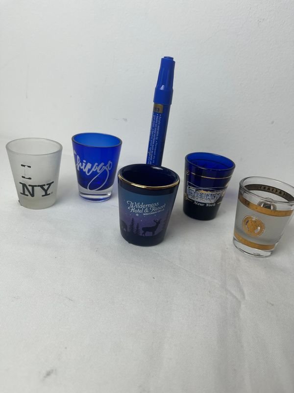 Vasos chupito de cerámica con diseño decorativo - imagen 2
