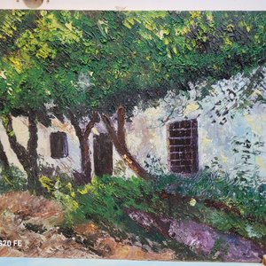 Lote de 4 Cuadros al Óleo sobre Lienzo: Paisajes y Marina - imagen 3