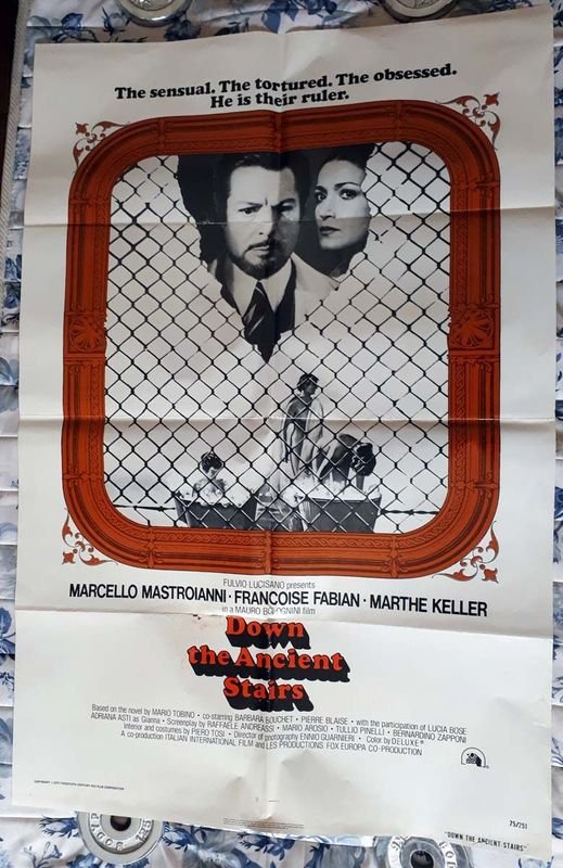 Poster Original "Down The Ancient Stairs" (1975) con Marcello Mastroianni