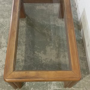 Mesa de Living Rectangular Madera y Vidrio Ahumado - imagen 5