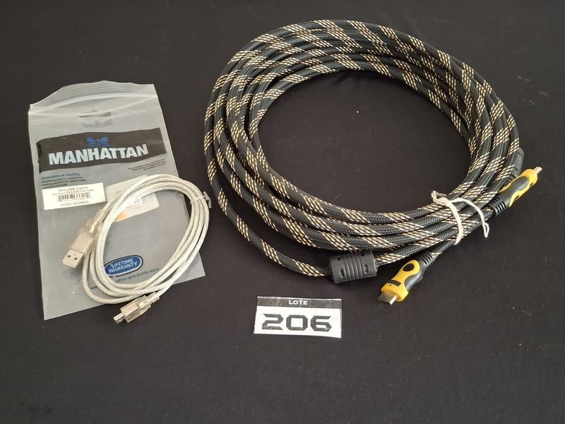 Cable HDMI Alta Velocidad Trenzado 10m y Extensión USB Manhattan