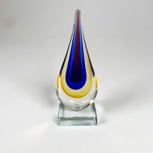 Lote anterior: Adorno de cristal murano forma de gota, altura 18 cm