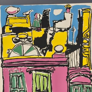 Serigrafía "Paisaje Urbano" de Denry Torres, Setiembre 1975 - imagen 4