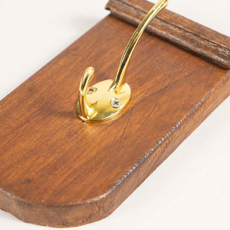 Toallero pino blanco y metal una percha - imagen 2