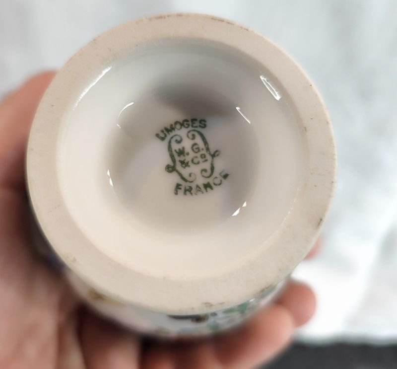 Tintero francés en porcelana LIMOGES - Antiguo y de excelente estado - imagen 6