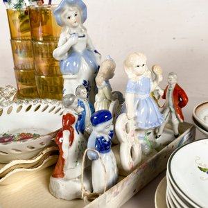 Lote de Vasos Ámbar, Tazas, Platos Decorativos y Figuras Miniatura - imagen 5