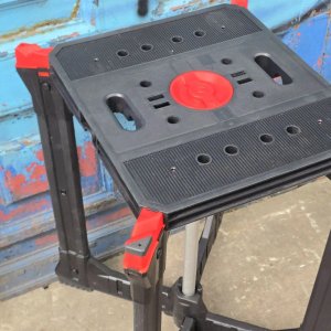 Mesa de Trabajo Plegable Negra y Roja - imagen 2