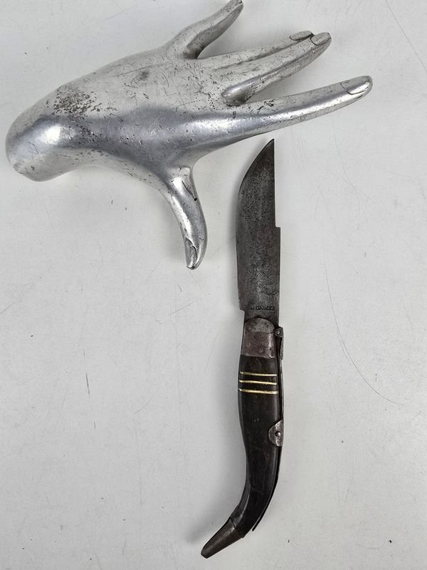 Cuchillo Español Antiguo con Firma "J. Fernandez", Siglo XIX