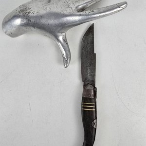 Cuchillo Español Antiguo con Firma "J. Fernandez", Siglo XIX - imagen 1