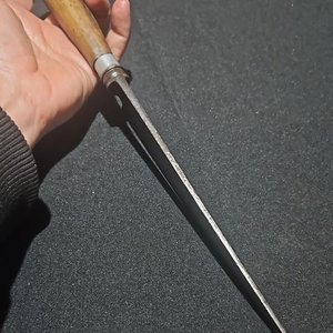 Cuchillo Antiguo RAAL Hoja de Acero con Cabo de Guampa Rubia - imagen 5