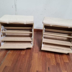 Zapatera con Asiento Tapizado y Puerta Volcable - imagen 2