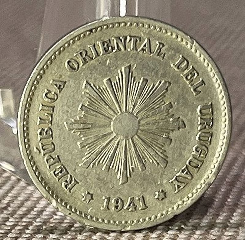 Moneda Uruguaya de 5 Centésimos, Año 1941 - Variante Vitureira