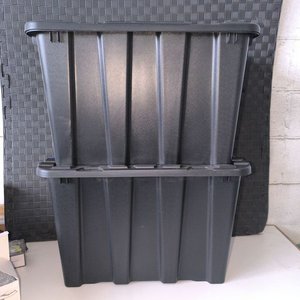 Par de Cajas Organizadoras Apilables WADFOW Negro 55 Litros - imagen 4