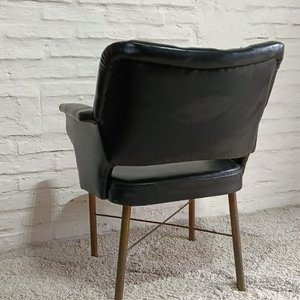 Silla de Escritorio Negra de Cuero con Detalles - imagen 5
