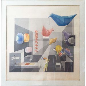 Lote anterior: Obra "Juguetes" de Juan Falkenstein, Técnica Mixta