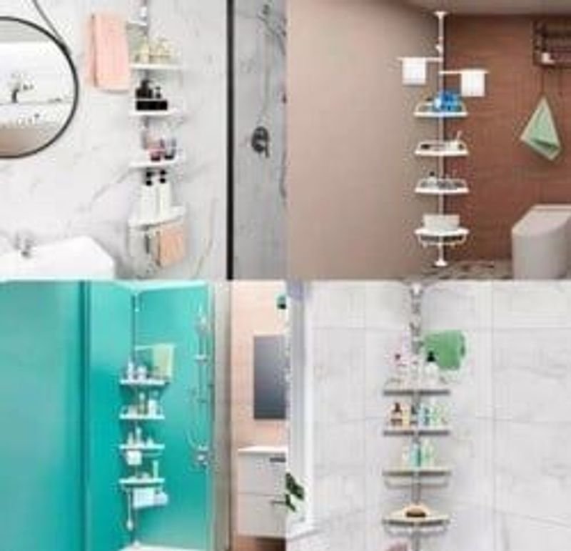 Esquinero para duchero de baño con almacenamiento y organización - imagen 3
