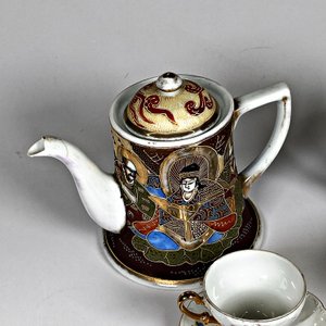Juego de té y vajilla inglesa y Satsuma: 15 piezas - imagen 8