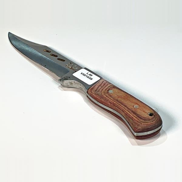 Cuchillo de Caza Japonés Stanley con Mango de Madera y Hoja con Ranuras