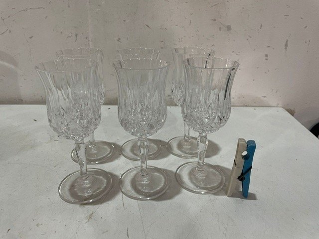 Lote anterior: Copas de cristal claras y azules