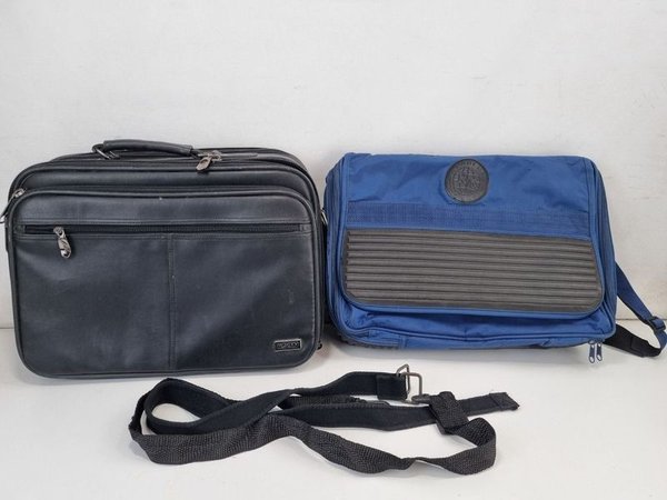 Dos Bolsos Portafolios Medianos con Zócalos y Cierres de Zip - imagen 2