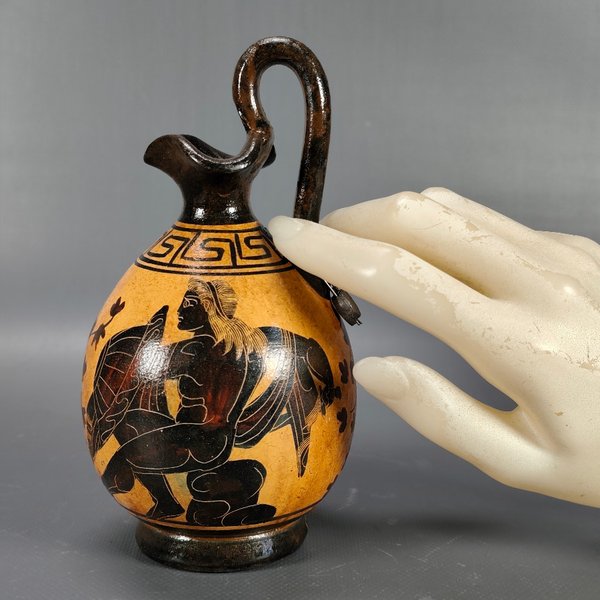 Jarrón Griego Clásico con Escena Mitológica - 16cm - imagen 1
