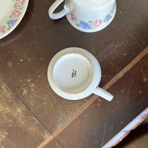 Juego de 6 Tazas y Platos de Porcelana China con Diseño Floral - imagen 8