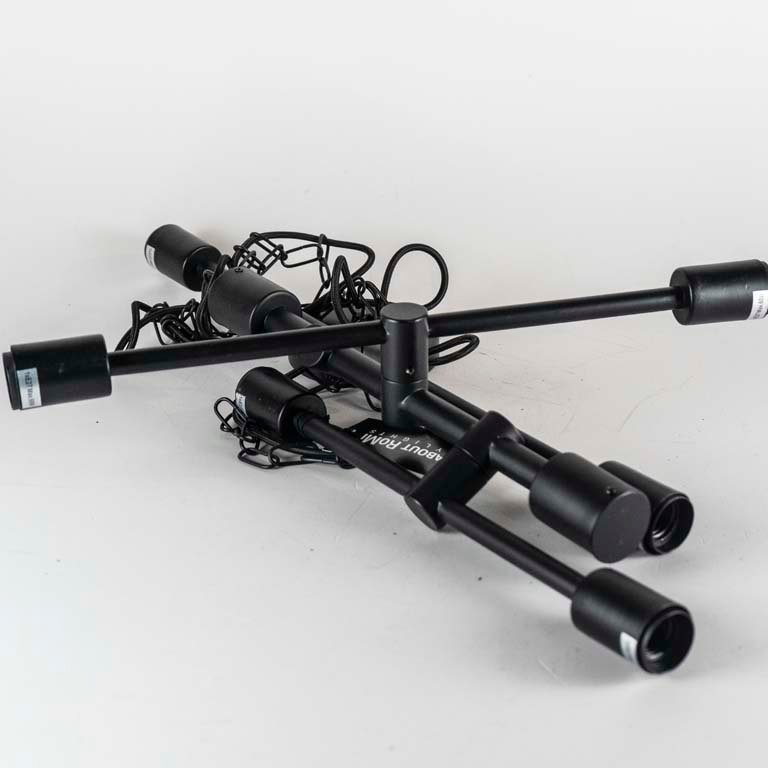 Colgante de metal negro con 6 luces - imagen 2