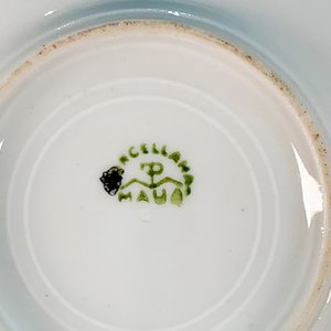 Juego de Café Porcelana Brasilera Mauá Blanco con Guarda Plateada - imagen 3