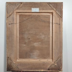 Oleo sobre Madera "E. Zárate" Retrato Indígena con Marco Blanco - imagen 9