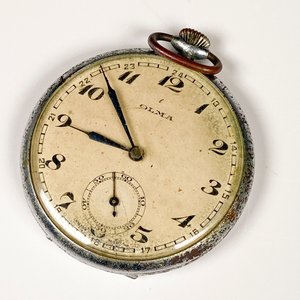 Reloj de Bolsillo Olma Caja de Metal Funciona - imagen 3
