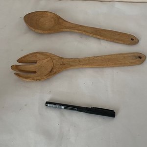 Par de Cubiertos de Madera para Ensalada, 30 cm - imagen 3