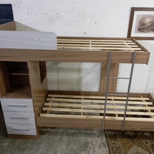 Cama Cucheta Multifunción con Escritorio, Cajones y Estantes - imagen 11