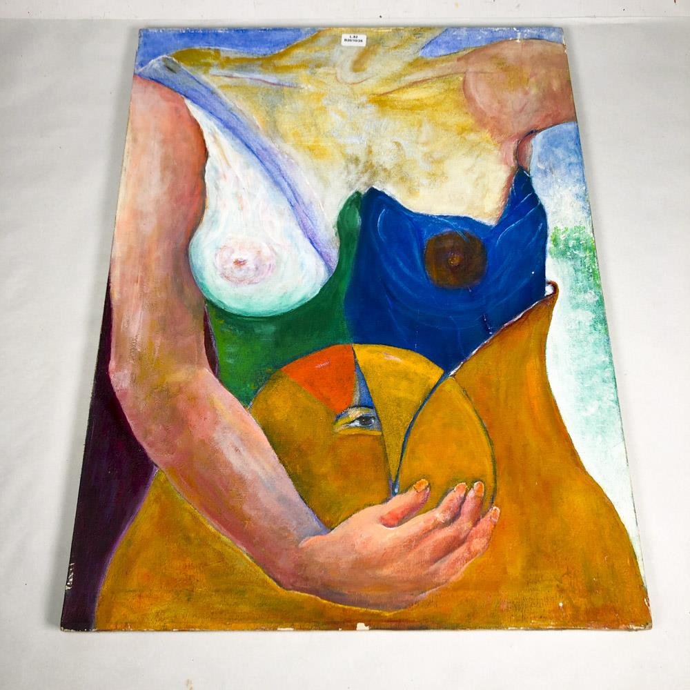 Cuadro al Óleo: Mujer Embarazada, 60 x 45 cm
