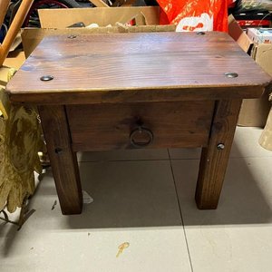 Lote anterior: Mesa de Arrimo Rústica de Madera con Cajón y Herrajes