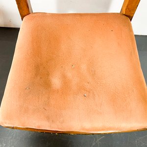 Juego de 4 Sillas Estilo Imperio Tapizado Rosa Viejo - imagen 3