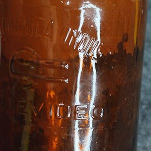 Botella Antigua de Licor Ámbar "John Bull" Importada de Río de Janeiro - imagen 4