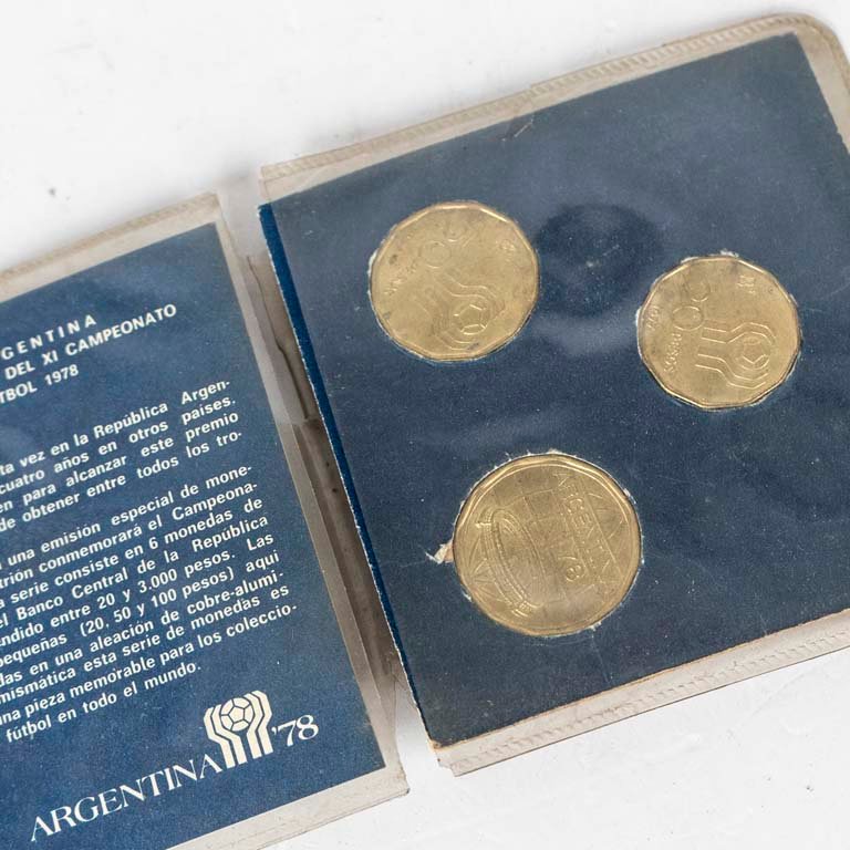 Conjunto de monedas conmemorativas Argentina 1978 - imagen 2