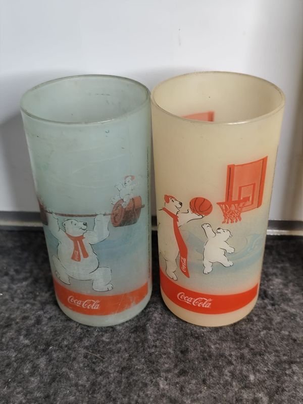 Dos Vasos Plástico Coca-Cola con Osos Polares - imagen 1