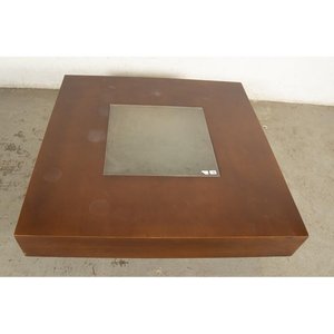 Mesa Ratona Cuadrada con Tapa de Vidrio Esmerilado - imagen 2