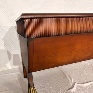 Gran Mostrador/Consola de Madera con Labrados y Patas de León Doradas - imagen 7