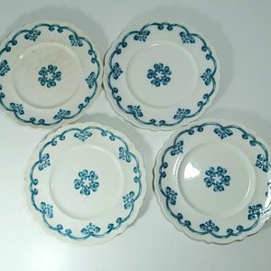 Juego de 4 Platos de Porcelana Rolland England con Diseño Azul - imagen 4