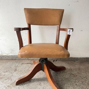 Sillón de Roble Giratorio y Reclinable con Posabrazos - imagen 2