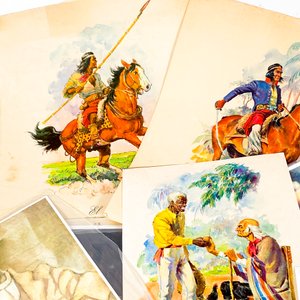 Lote de Láminas Ilustradas Antiguas Variadas - imagen 2