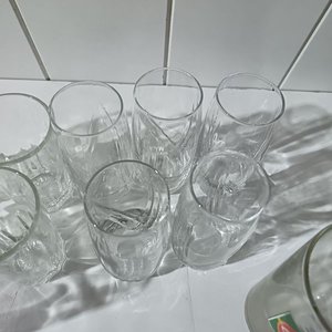 Lote de 11 Vasos de Vidrio Transparentes con Diseño - imagen 4