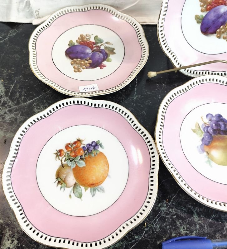 Platos de porcelana alemana con motivos de frutas - imagen 2